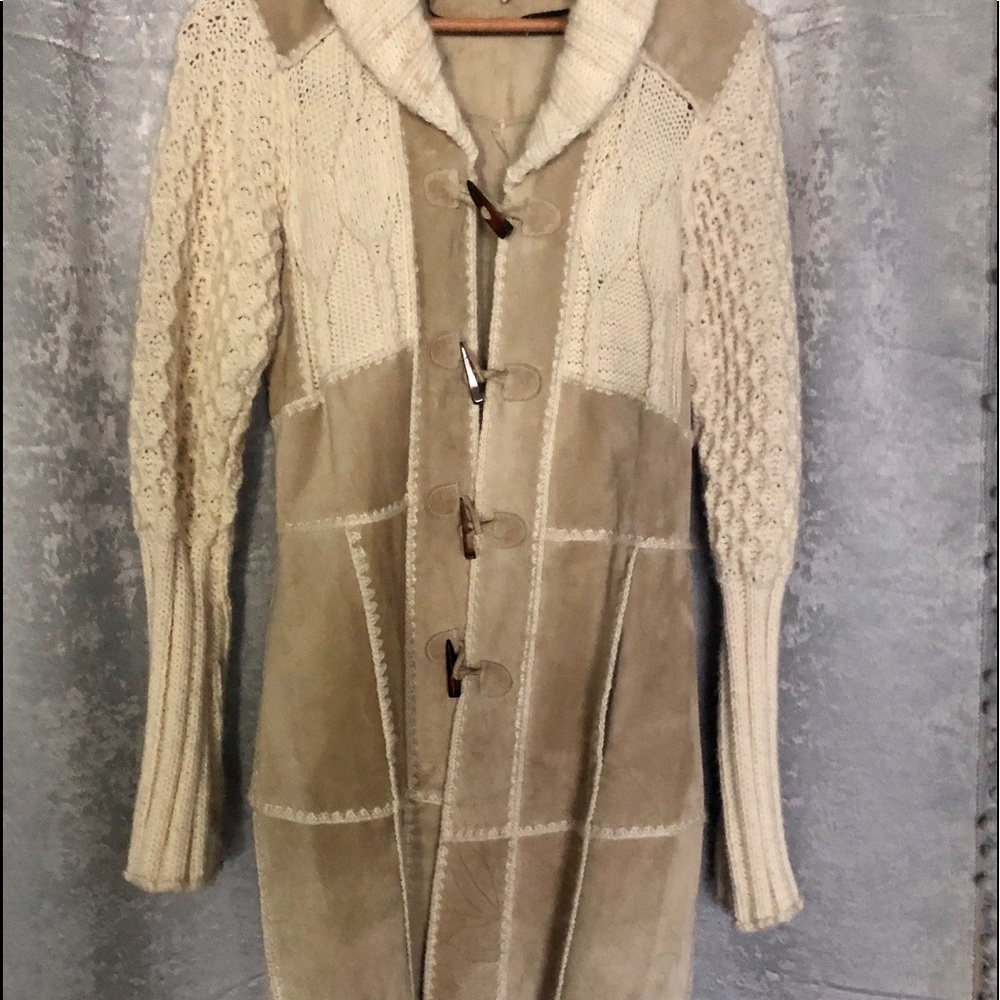 Suede & Sweater Coat